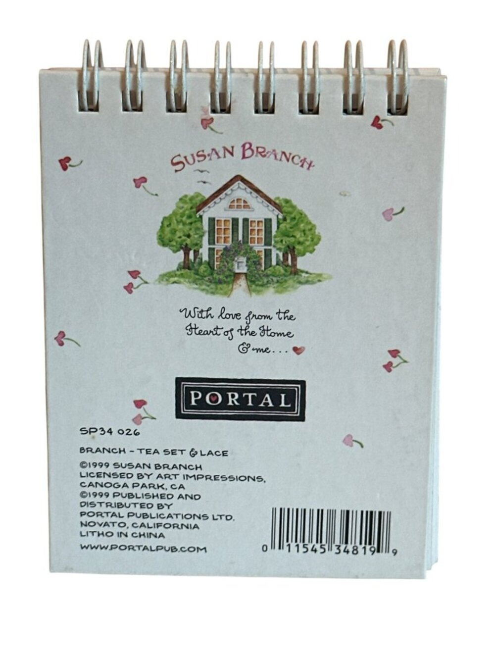 Susan Branch Mini Notebook Vintage 1999 Teapot I'm Glad I Wasn't Born Before Tea - Picture 2 of 4
